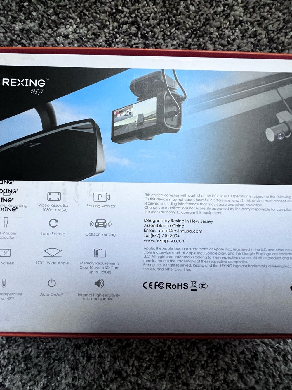Rexing Front and Rear Dash Camera - Picture 8 of 8
